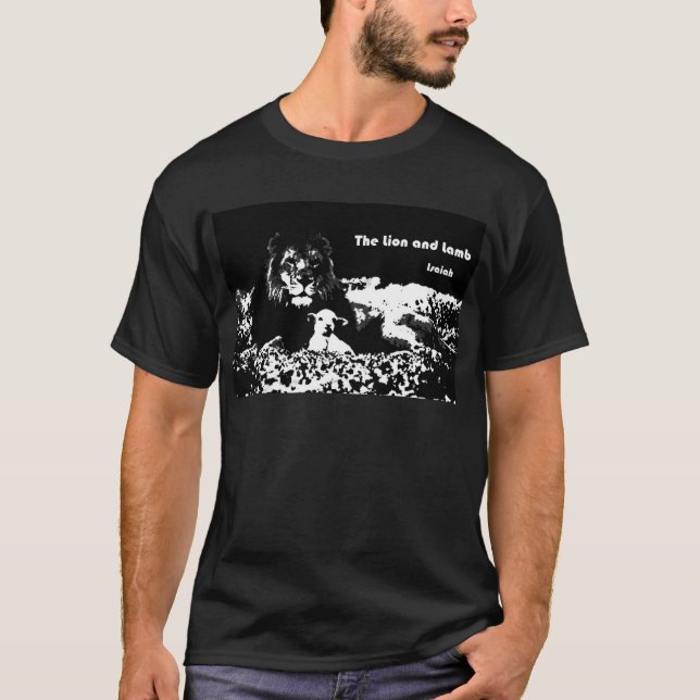 Svartvita lejont och Lamb T Shirt (Framsida)