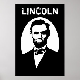 Svartvita Lincoln Poster