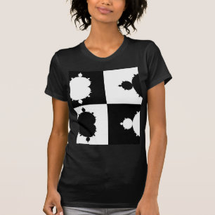 Svartvita Mandelbrot T Shirt