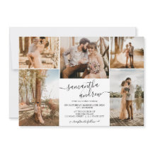 Svartvita minimalistiska skript 6 foton bröllop