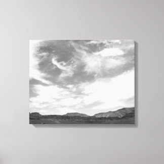 Svartvita moln ovanför Utah-öknen 16 x 20 Canvastryck