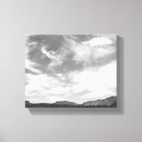 Svartvita moln ovanför Utah-öknen 8 x 10