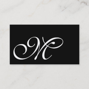 Svartvita Monogrammed visitkortar Visitkort