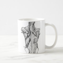 Svartvita muskler för anatomikonstbaksida (1890) kaffemugg