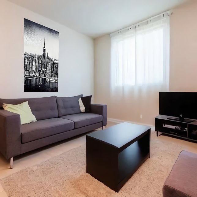 svartvita New York City | AI Art Poster (Skapare uppladdad)