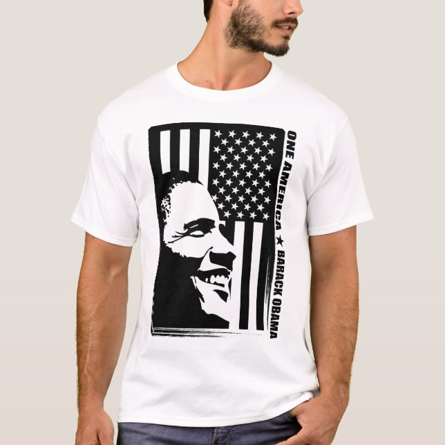 Svartvita Obama Tee (Framsida)