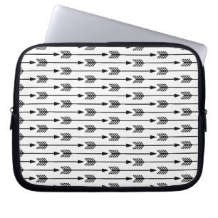 Svartvita pilar Mönster Laptop Fodral