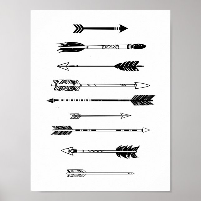 Svartvita pilar poster (Framsidan)