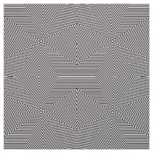 Svartvita pilar Stars Geometric Print Tyg