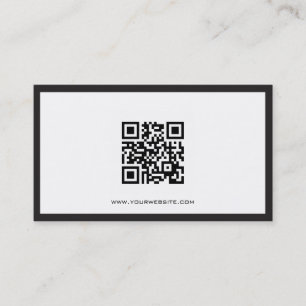 Svartvita QR kodifierar konsulenten Visitkort