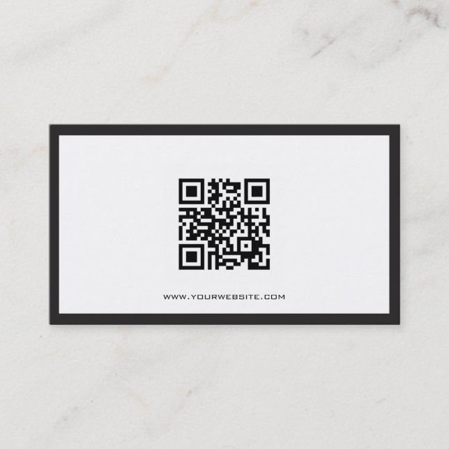 Svartvita QR kodifierar konsulenten Visitkort (Framsida)