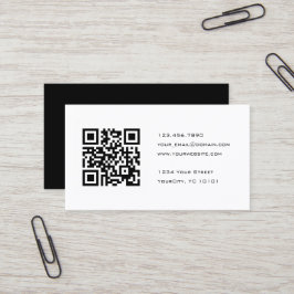 Svartvita QR kodifierar konsulenten Visitkort