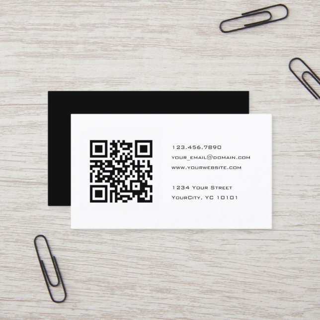 Svartvita QR kodifierar konsulenten Visitkort (Fram/Back In Situ)