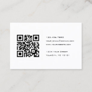 Svartvita QR kodifierar konsulenten Visitkort