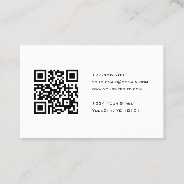 Svartvita QR kodifierar konsulenten Visitkort (Framsida)