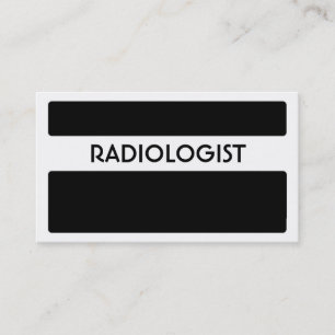 Svartvita radiologa affärskort visitkort