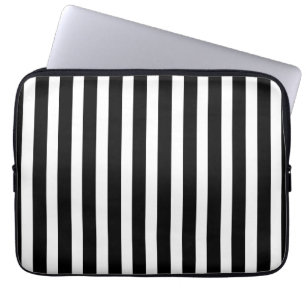 Svartvita randar laptop fodral