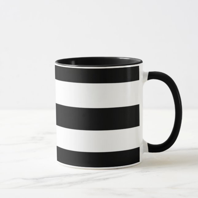 Svartvita randar mugg (Höger)