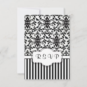 Svartvita rosor, fåglar, rand OSA Kort