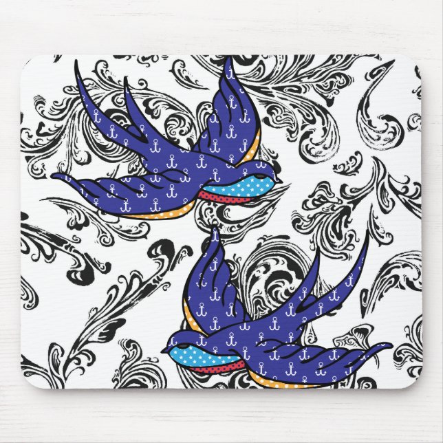 svartvita rullasvalor musmatta (Framsidan)