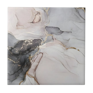 svartvita rutor i guld golv kakelplatta