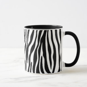 Svartvita sebrarandmuggar mugg