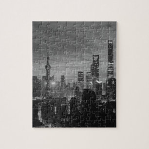 Svartvita Shanghai Pussel