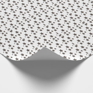 Svartvita stjärnor Modern design Papper utrullning Presentpapper