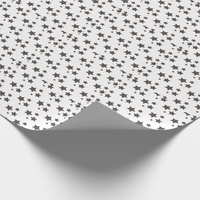 Svartvita stjärnor Modern design Papper utrullning Presentpapper (Hörn)
