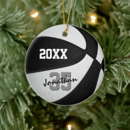 svartvita team färg basketball memento julgransprydnad keramik