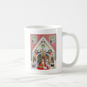 Svartvita whiskers kaffemugg