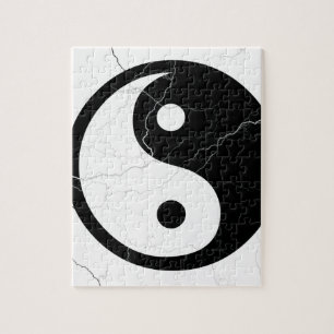 Svartvita Yin och Yang Pussel