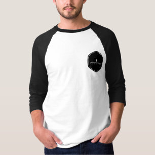 Svartvitt 3/4-Sleeve T Shirt