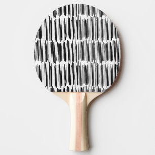 Svartvitt abstrakt randmönster pingisracket