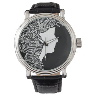 Svartvitt Armbandsur