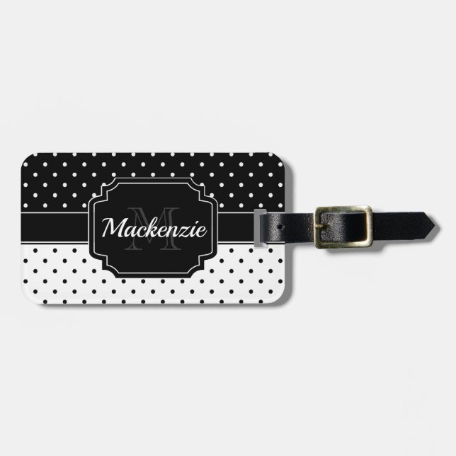 Svartvitt Bagagebricka (Horisontell Framsida)