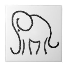 Svartvitt belägga med tegel med den stylized kakelplatta