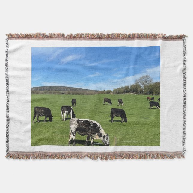 Svartvitt bete i Fält-vrister för omgivande kugghj Filt (Framsidan)