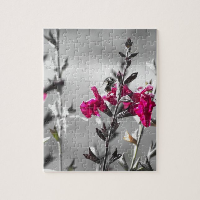 Svartvitt bi pussel (Vertikal)