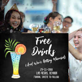 Svartvitt Bröllop spara datum-kort Spara Datumet