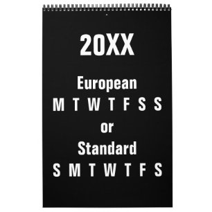 Svartvitt ~ Bytbart år Kalender