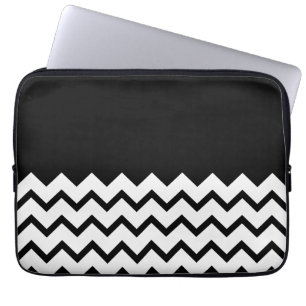 Svartvitt. Delsicksack, vanlig Black. för del Laptop Sleeve
