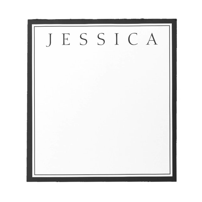 Svartvitt | Ditt namn Anteckningsblock (Framsida)