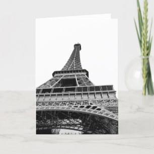 Svartvitt Eiffel torn Kort