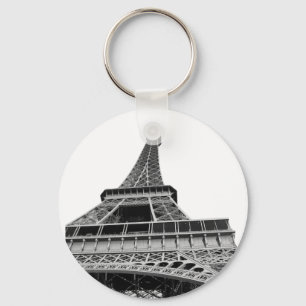 Svartvitt Eiffel torn Nyckelring