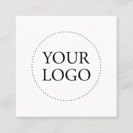 Svartvitt | Enkel Logotyp och Social-media Fyrkantigt Visitkort