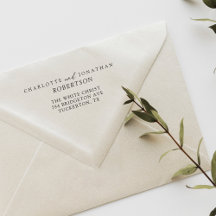 Svartvitt enkelt Modern Adress