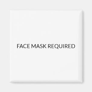 Svartvitt enkelt tecken för ansikte-mask krävs magnet