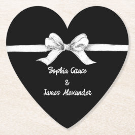 Svartvitt fack | Elegant bröllop | Monokrom Underlägg Papper