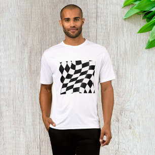 Svartvitt Flagga-Manar aktivt T Shirt